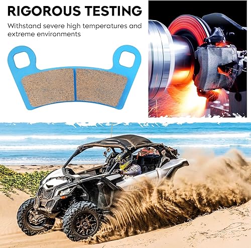 Miniatura 4 de Kit de pastillas de freno de cerámica 2206025 delanteras y traseras compatibles con Polaris RZR 900/RZR-S 900 2015-2021, RZR 1000 2017-2020