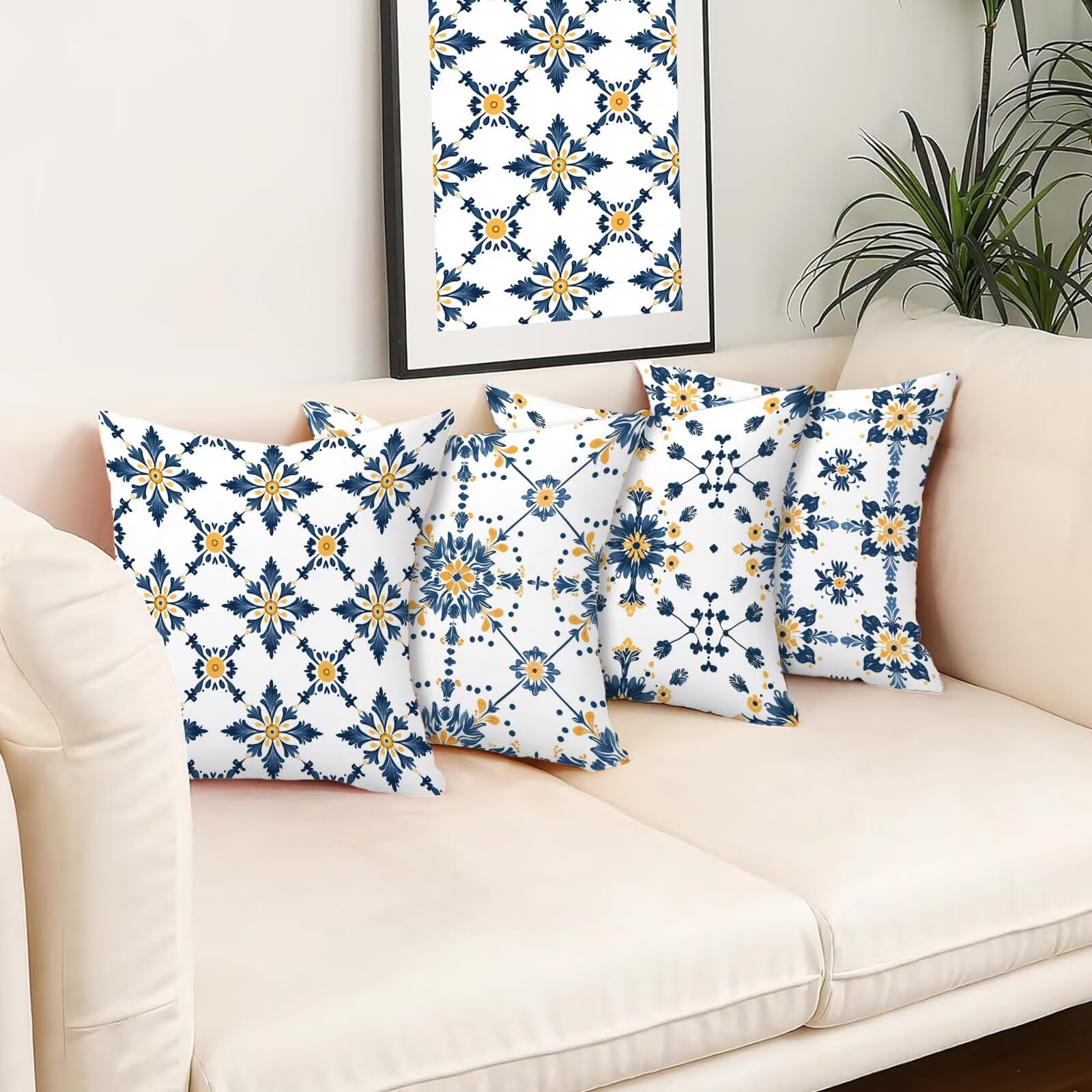 Kissenbezug 55x55 Weiß 4er Set Samt Kissenbezüge Boho Zierkissenbezug Kissenhülle Dekorative Weiche Quadratische Dekokissenbezug Sofakissenbezug Couchkissen für Deko Schlafzimmer Wohnzimmer E-07