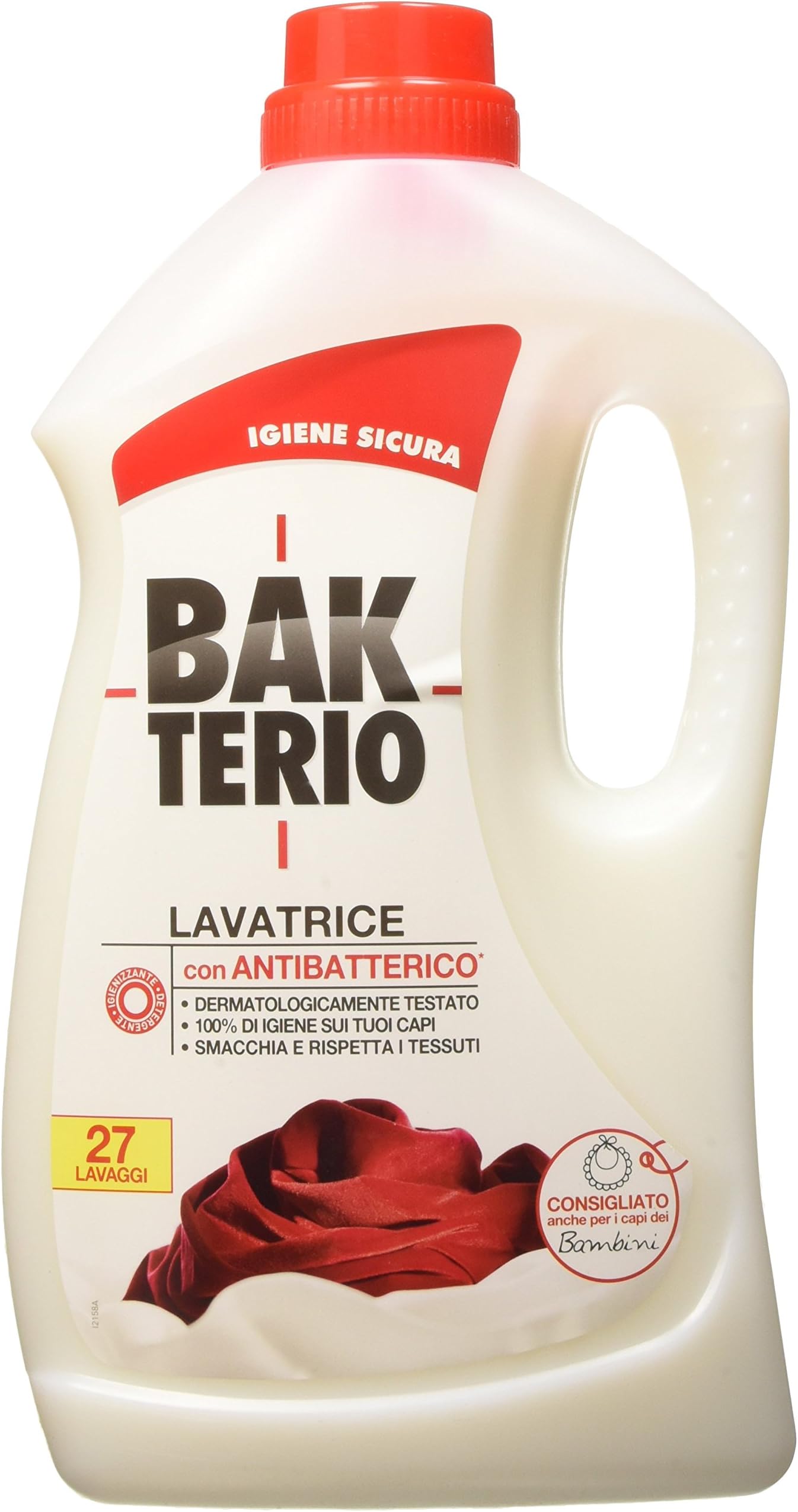bakterio Washing Machine with Antibacterial 27lavaggi 1890 ml