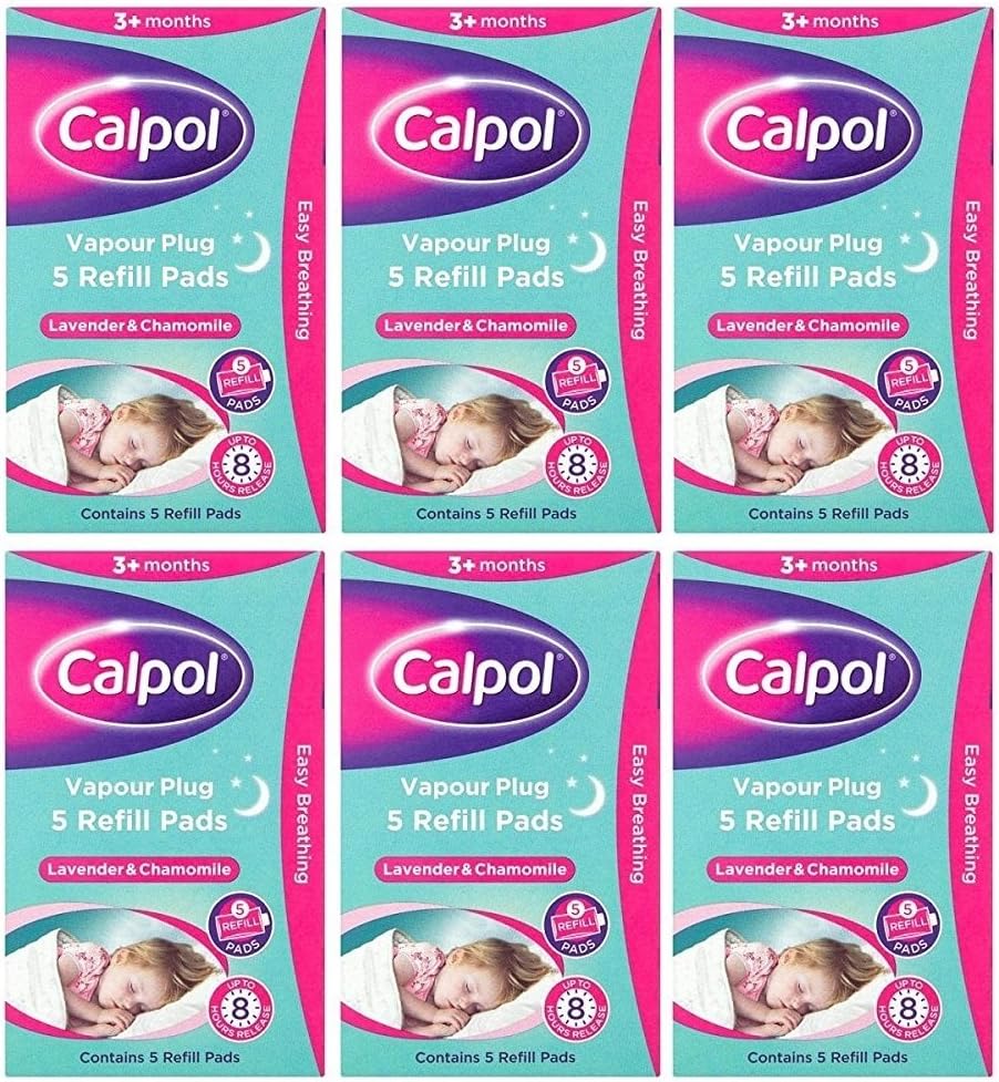 SIX PACKS of Calpol Vapour Plug In Refills 5 Refills