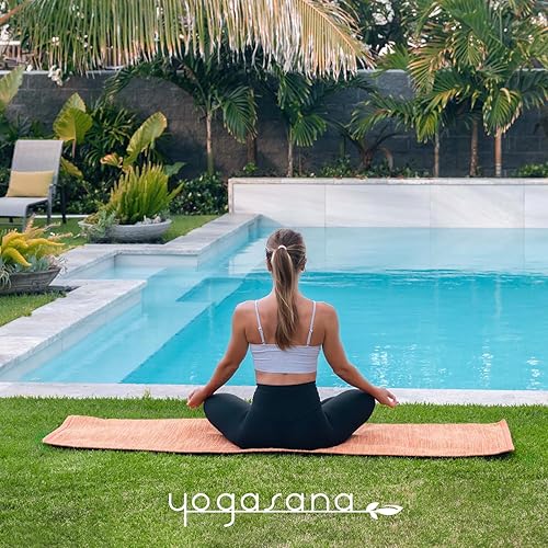Miniatura 2 de Yogasana Esterilla de yoga de algodón orgánico, antideslizante, plegable, alfombra de yoga que proporciona una excelente comodidad, tracción y