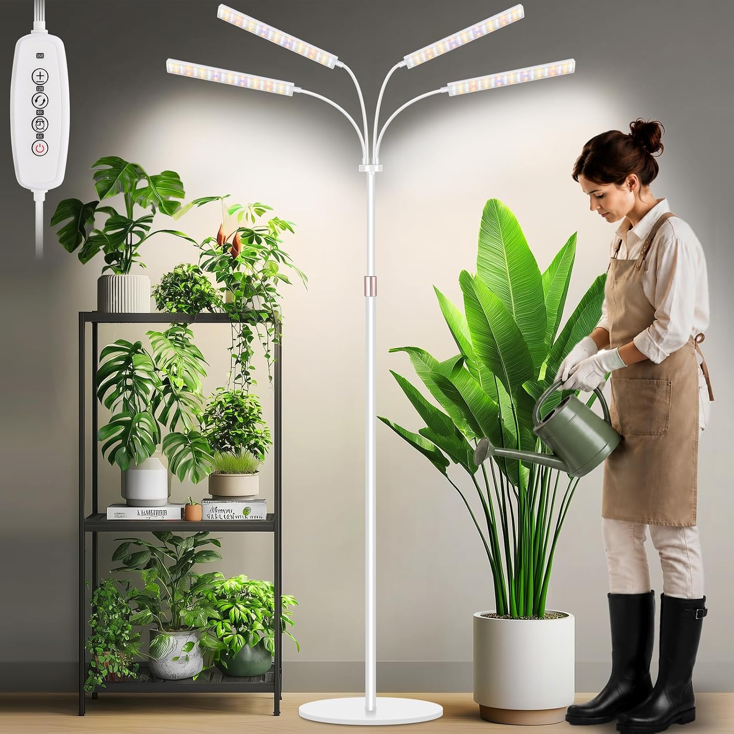 LBW Grow Lights for Indoor Plants, 75" Tall Full Spectrum Plant Grow Light