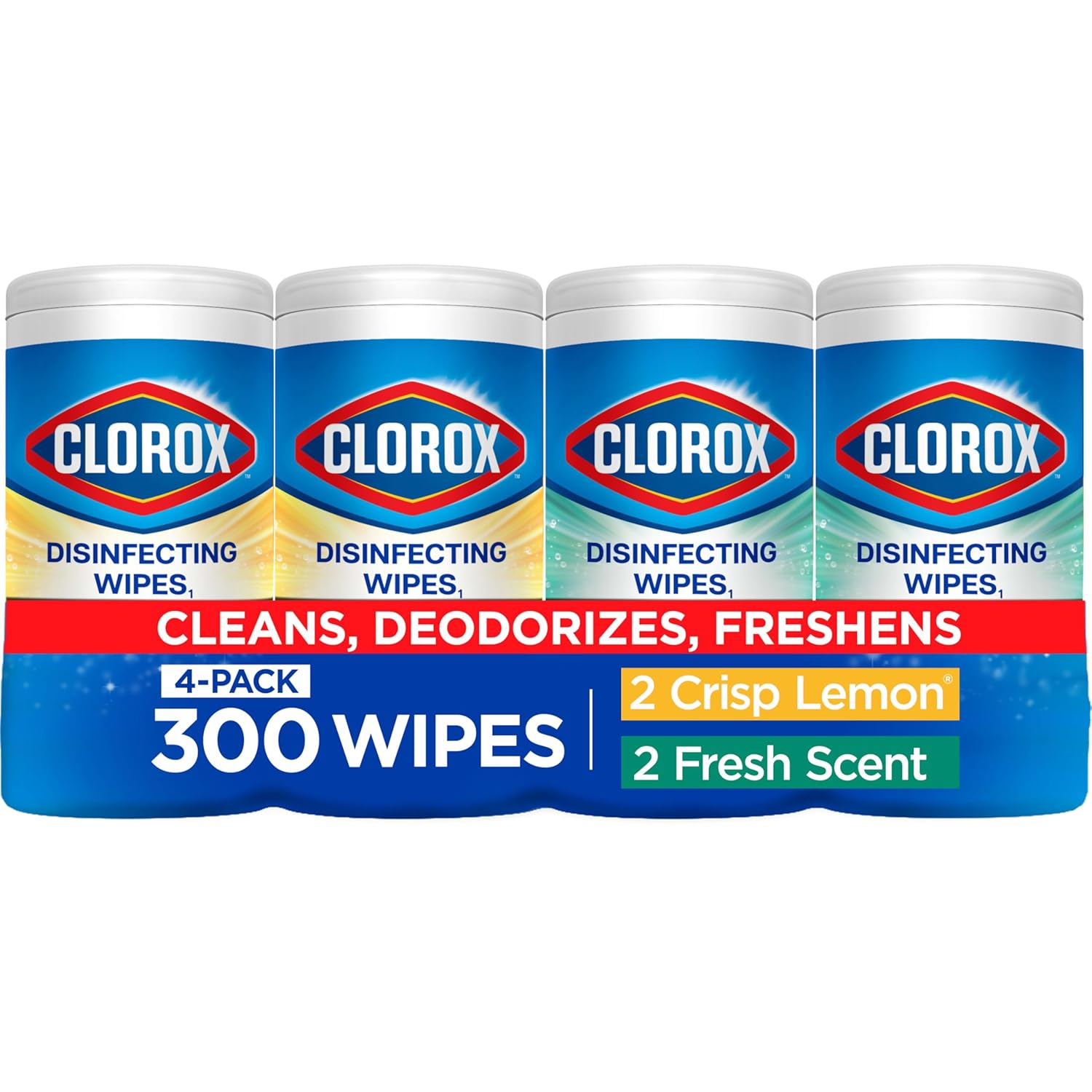 Clorox Disinfecting Cleaning Wipes Variety Pack 75 Count Each Pack of 4 Package May Vary