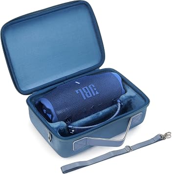 Hard Case for JBL Charge 6/5/4 Bluetooth Speaker Waterproof Travel Case with Adjustable Shoulder Strap, Durable Protection for On-the-Go UsePurple blue