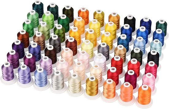 Simthread Embroidery Machine Thread 63 Colors 800 Yards for Embroidery and Sewing