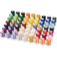 Simthread Machine Embroidery Thread 63 Colours - 800 Yards for Babylock Janome Kenmore Singer W6 N Embroidery Machine