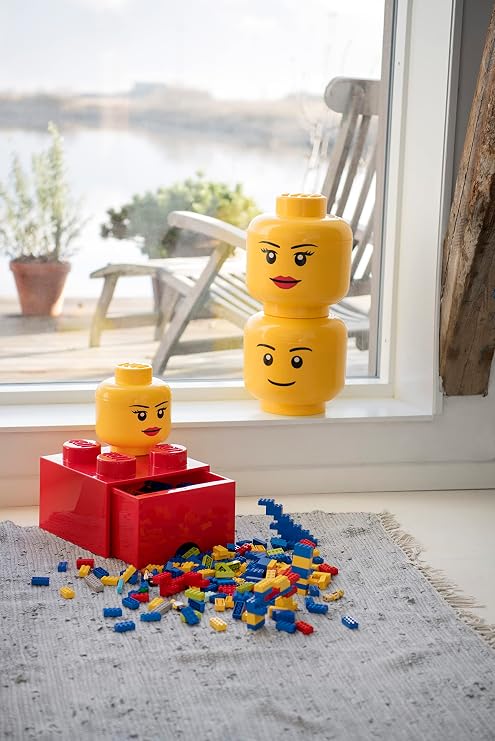 LEGO Storage Head, Large, Winking Boy 4pack | 8,5 l