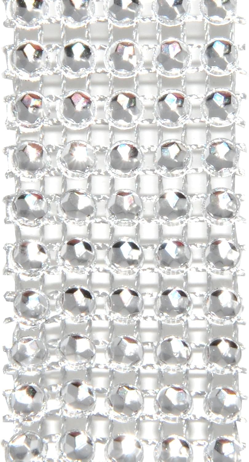 Mandala Crafts 人工ダイヤモンドキラキララップ 人工ラインストーンクリスタルメッシュリボンロール ウェディングパーティ