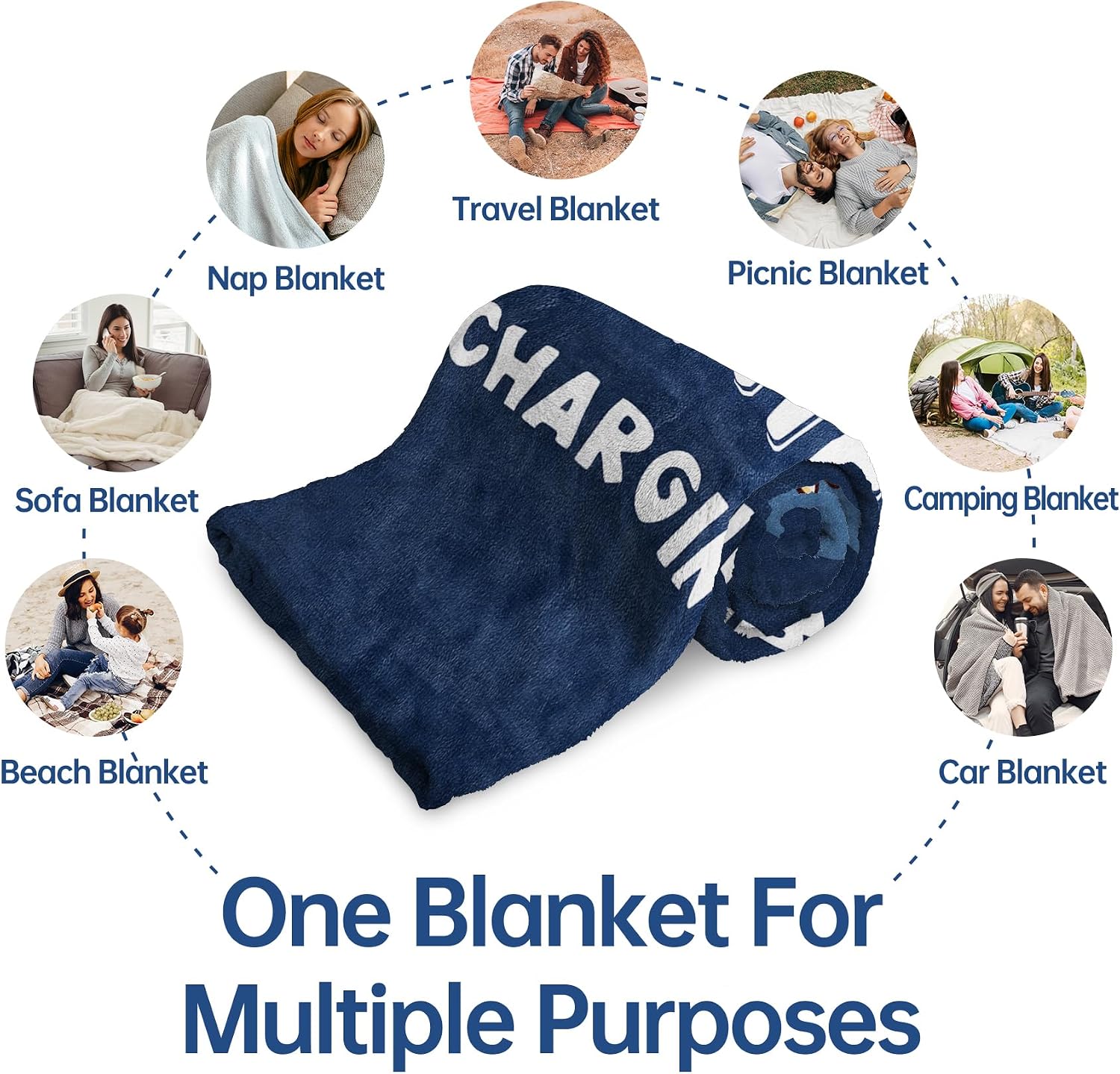 Leebbsin Funny Brother Gifts, Brother is Charging Sloth Blanket 60" x 50"