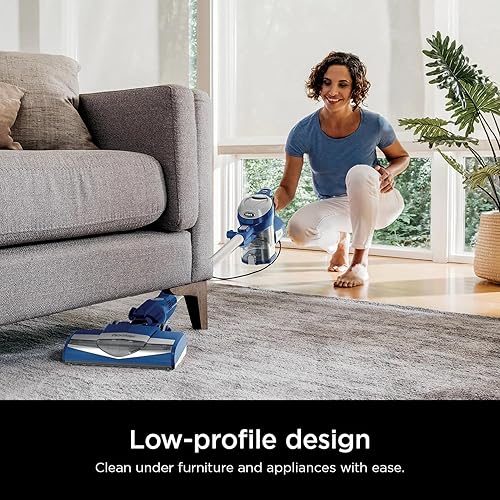 Miniatura 4 de Shark HV200 Rocket - Aspiradora con cable, ligera, sin bolsa, para limpieza de alfombras y suelos duros con dirección giratoria, azul (renovado)