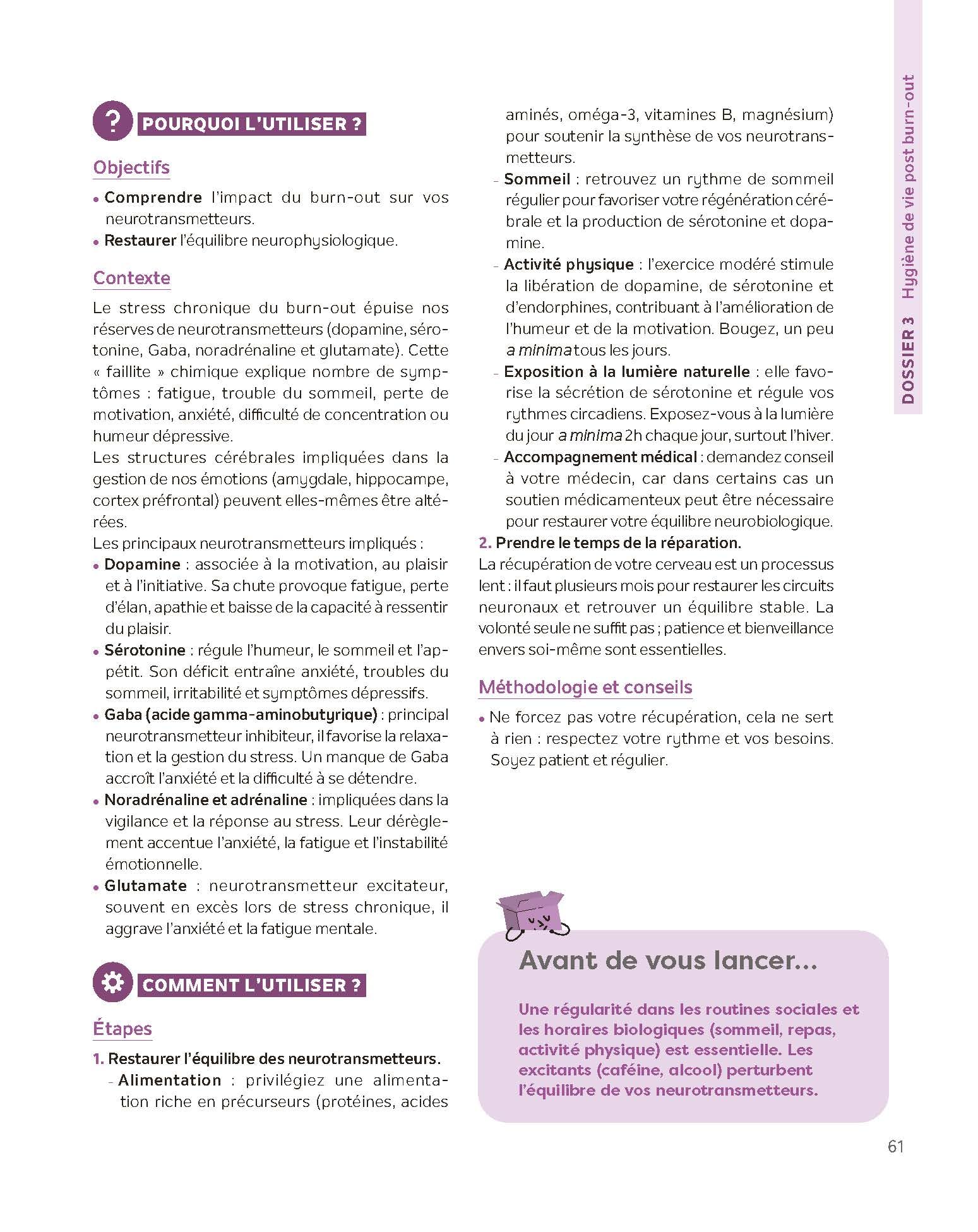 La boîte à outils de l'après burn-out: 78 outils clés en main