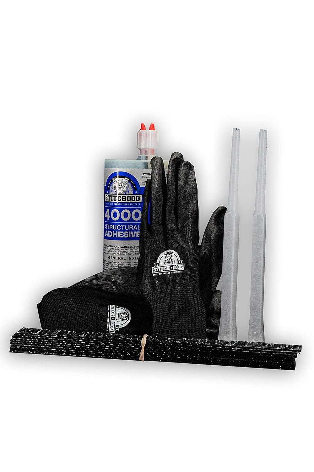 StitchDog DIY Concrete Crack Repair Kit 4020 for Vertical and Overhead Crack Repair, Epoxy and Carbon Fiber