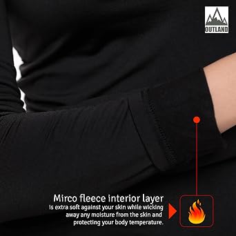Ultra Dry Thermal Shirts for Men Long Sleeve Shirts for Men Thermal Underwear Shirt Mens Thermal Long Sleeve Shirt White Undershirts Men Fleece Lined Under Shirt for Men Long Sleeve White Shirt