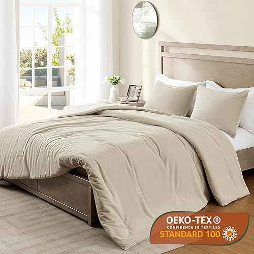 Miniatura 3 de Basic Beyond Juego de edredón tamaño matrimonial, juego de edredón de lino de pana suave, juego de edredón de pana suave, edredón de pana de 3