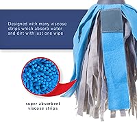 Vista 3 de Mopa húmeda de viscosa prémium para madera dura, laminado, suelos de baldosas con mango de acero inoxidable extensible hasta 56 pulgadas
