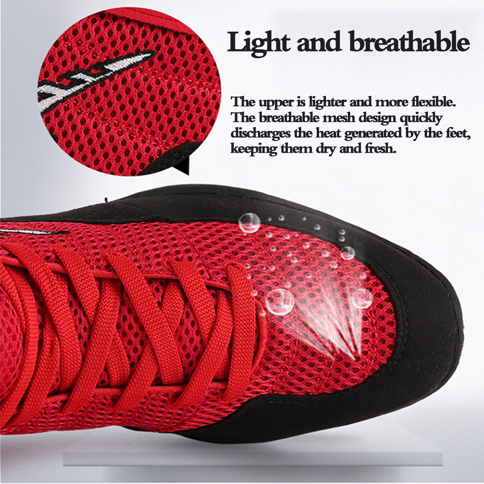 Chaussures De Lutte pour Enfants,Hommes Femmes Bottes De Boxe,Bottes De Boxe Respirantes,Respirant Et LéGer,Semelle en Caoutchouc,pour L'HaltéRophilie,La Musculation,Le Soulevé De Terre