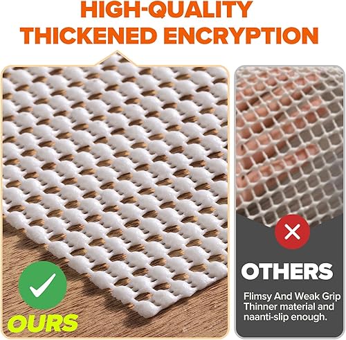 Miniatura 2 de Almohadilla antideslizante para alfombra de 8 x 10 pies, alfombrilla antideslizante para alfombras debajo de la zona, mantiene las alfombras en