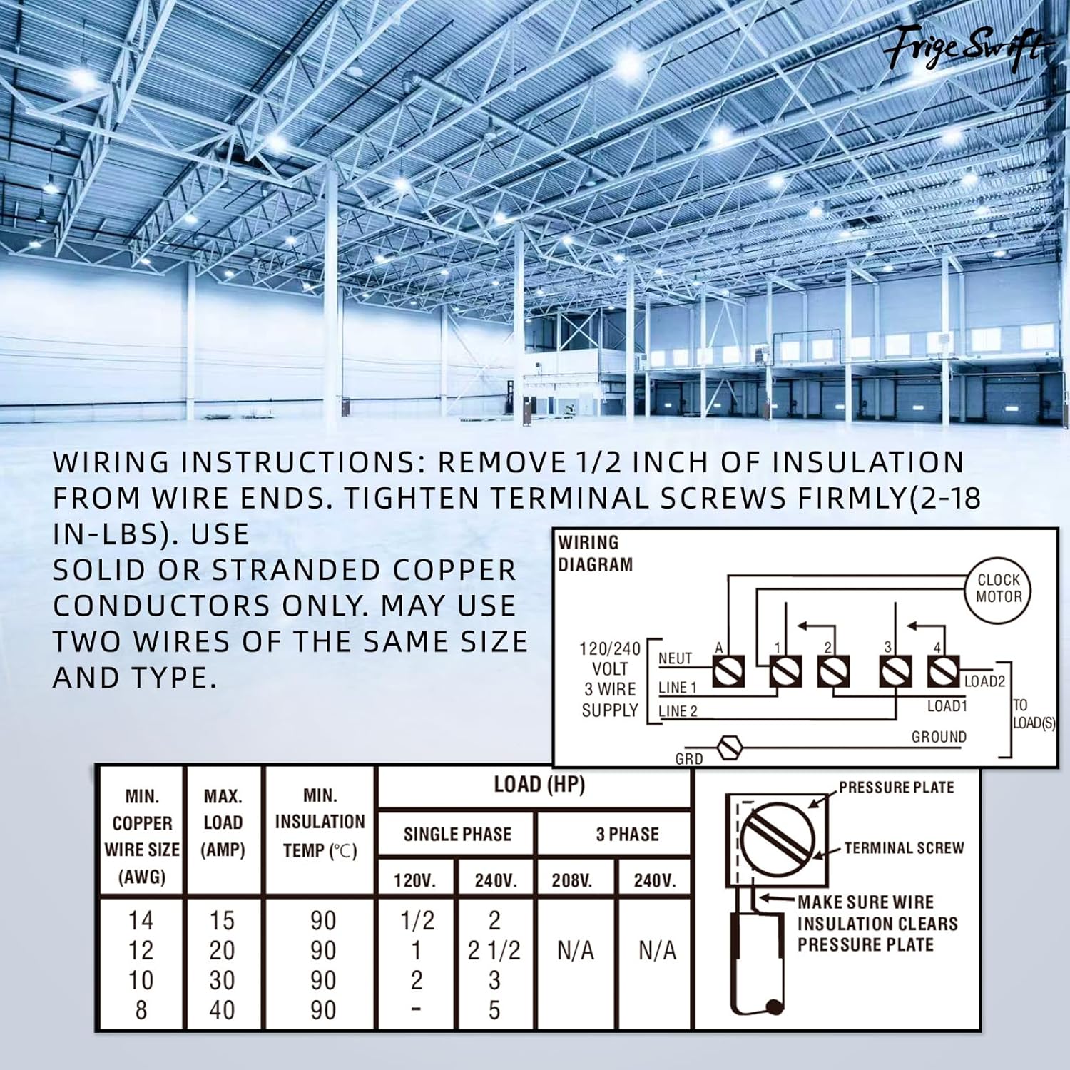 T103 40A 120V 24-Hour Mechanical Timer, DPST Switch with 12 ON/Off Cycles. for Defrost, Lighting, Irrigation，Indoor Use Only
