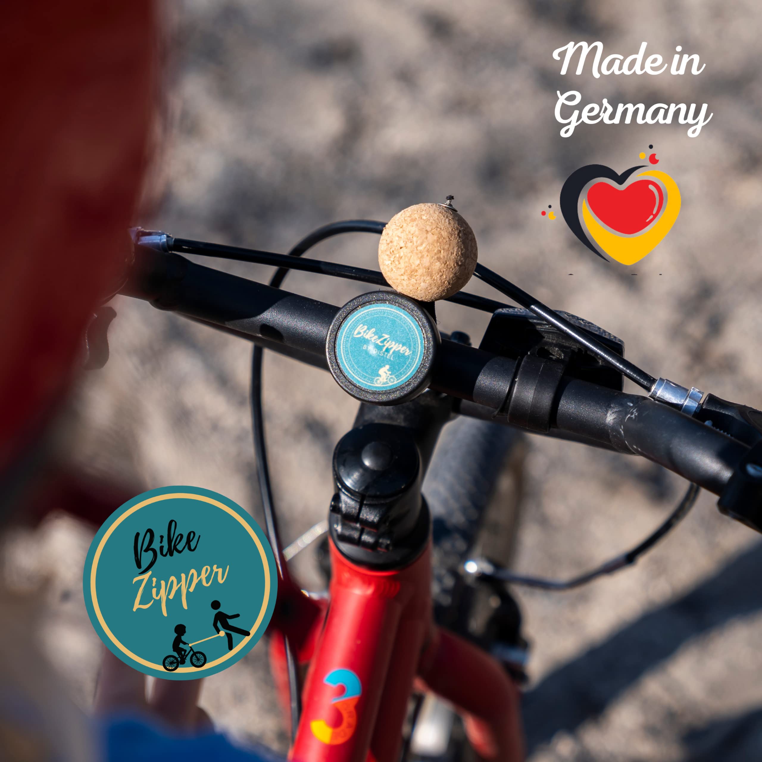 Fahrrad Abschleppseil Für Kinder I Zughilfe Mit Korkgriff I Zugsystem Für Kinderfahrrad, Laufrad, Roller, Schlitten, Dreirad I Made In Germany