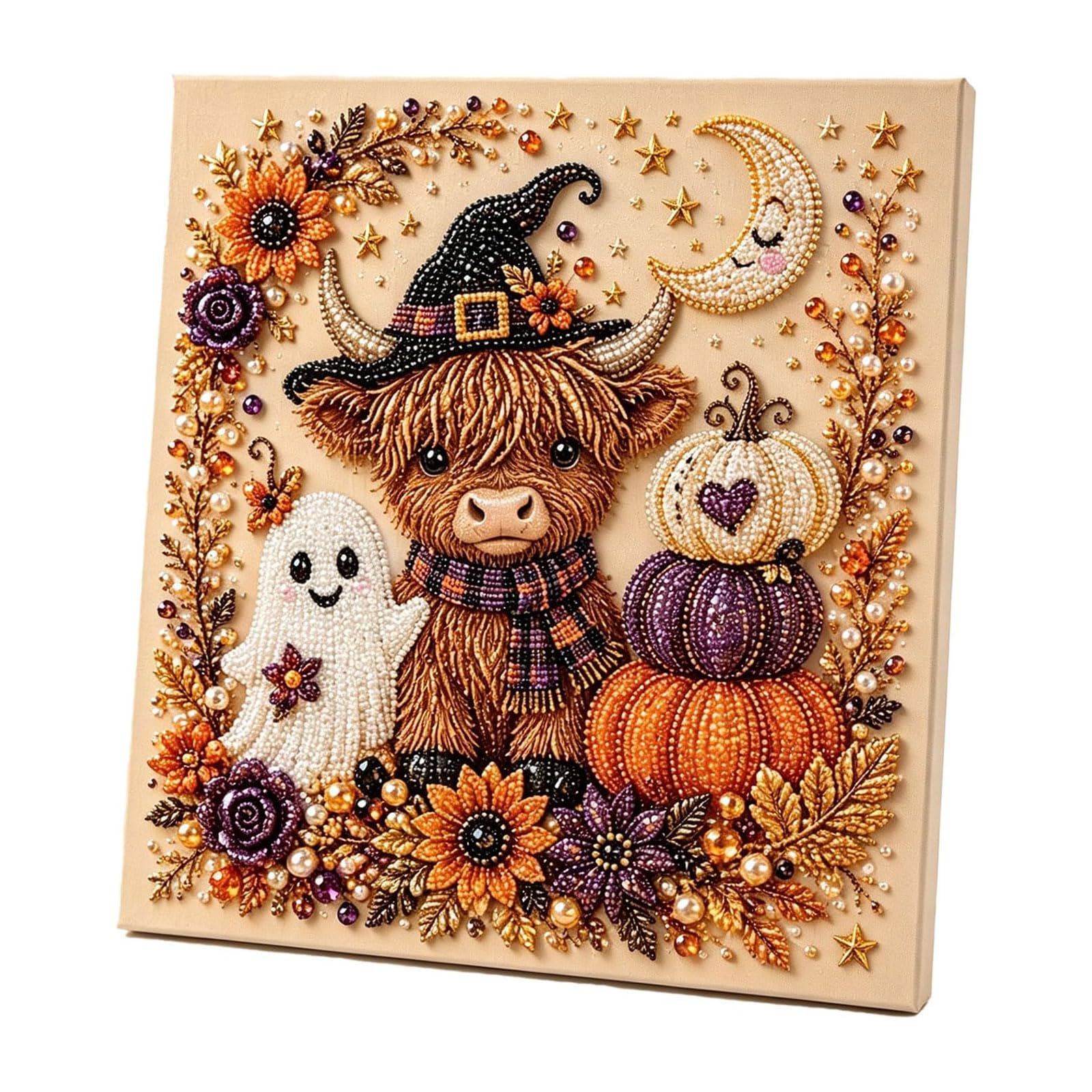 Halloween Ghost Pearl Art DIY Kit,Halloween Ghost Diamond Art Painting (C)