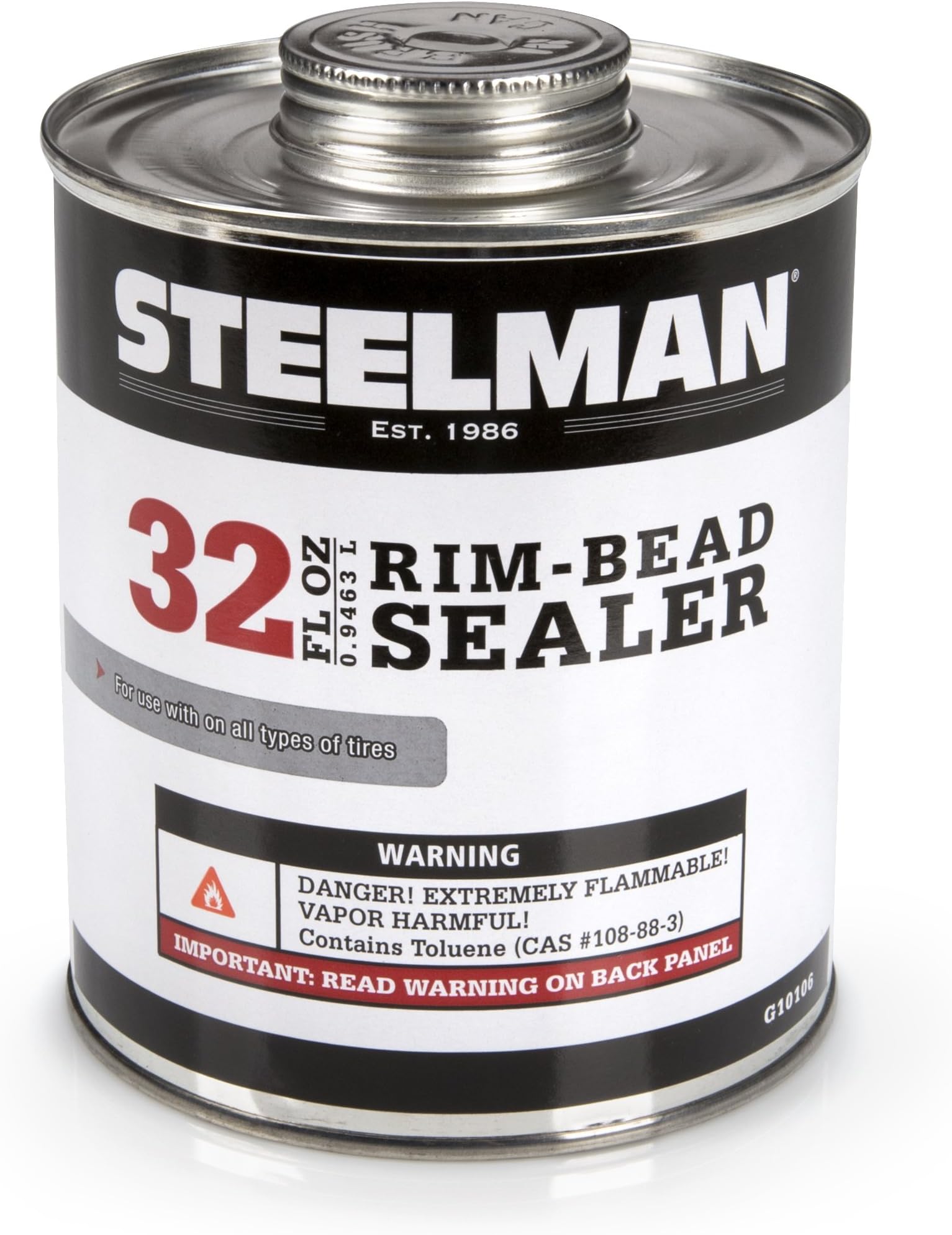 Steelman Tire Rim Bead Sealer for Tubeless Tires, Stops Leaks Between Tire Bead and Wheel, Applicator Brush Included - 1 Quart