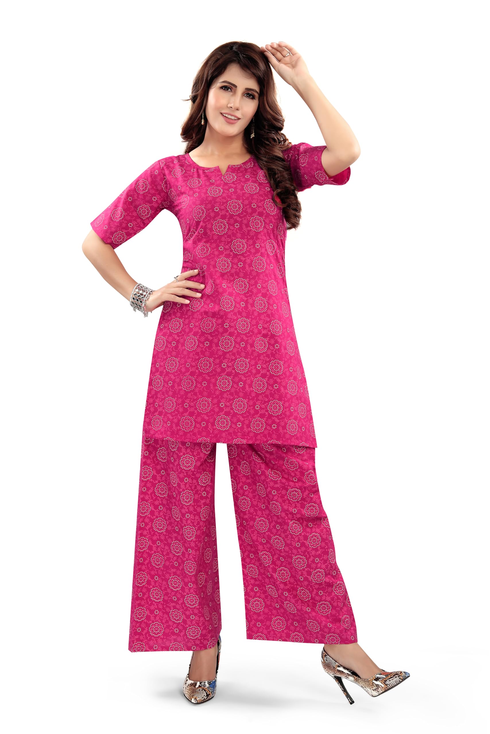 mom&bae Women’s Pure Cotton Printed Lounge Wear Comfy Night Suit Co-ord Set-picture-41