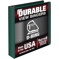 Vista 19 de Samsill Carpeta duradera de 3 anillos de 1 pulgada, fabricada en Estados Unidos, carpeta de anillos en D, cubierta transparente personalizable
