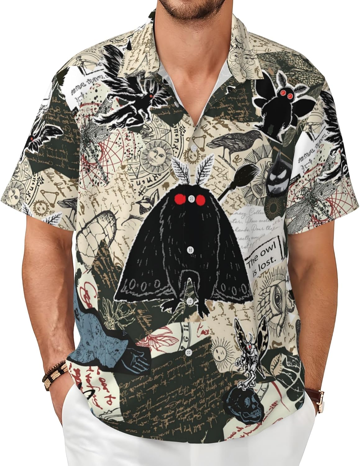Men's Hawaiian Beach Shirt, Short Sleeve Shirts for Men, Quick-Dry Button Up Shirt for Party