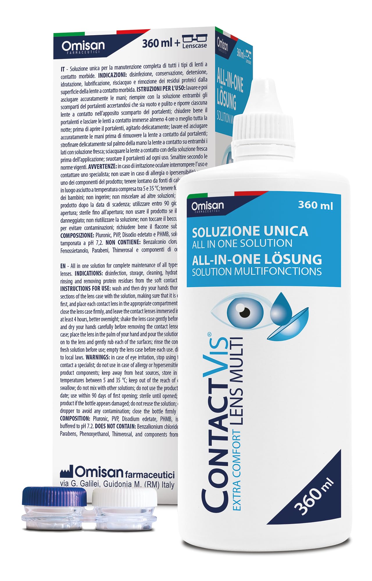 Soluzione Unica per Lenti a Contatto - 360 ml + Portalenti incluso