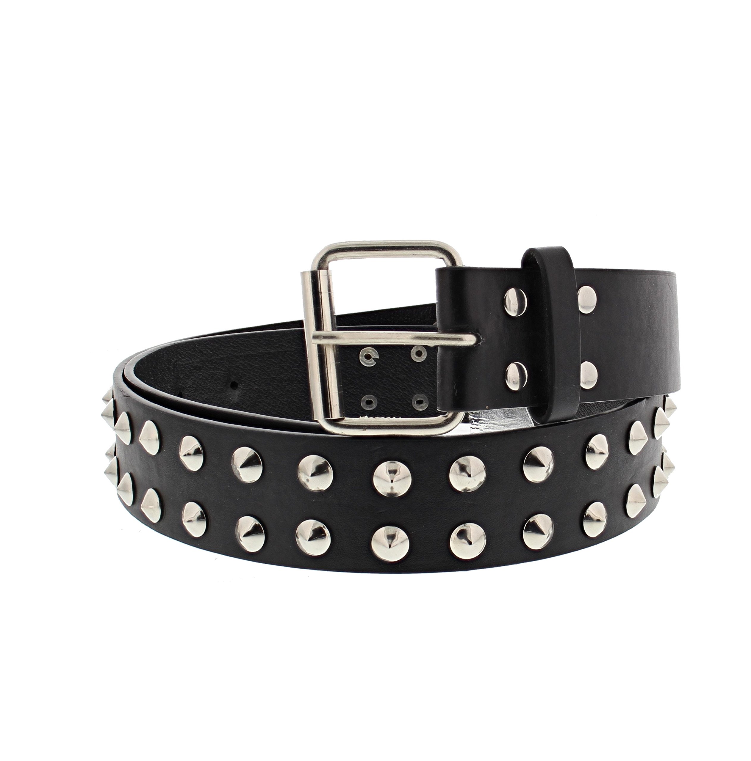 Zac's Alter Ego Two Row Conical Studded PU Belt