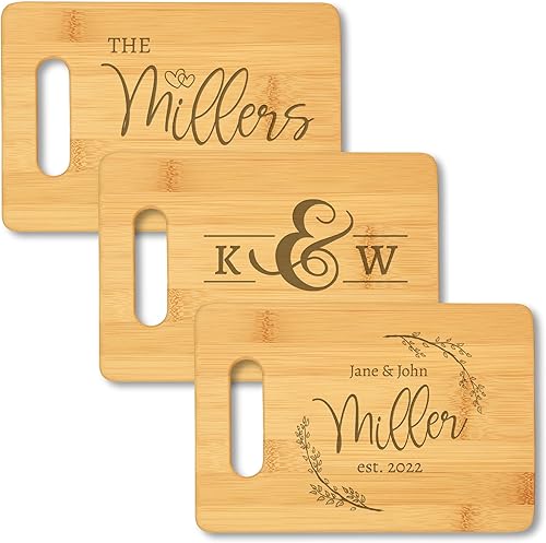 Personalized Wedding Gifts for Couples - Personalized Cutting Board - Custom Bamboo Cutting Board - Engraved Cutting Board - Customizable