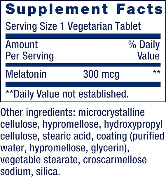Life Extension Melatonin 6 Hour Timed Release, 300 mcg, Extended-Release Formula for Gentle Sleep Support, Healthy circadian Rhythms, Cellular Defense, Gluten-Free, Non-GMO, Vegetarian, 100 Tablets