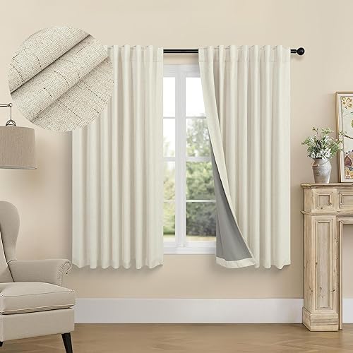 Miniatura 27 de 2 cortinas opacas blancas de 80 pulgadas de largo personalizadas, a prueba de ruido, modernas, con pestaña trasera, para cocina, sala, cabina, de