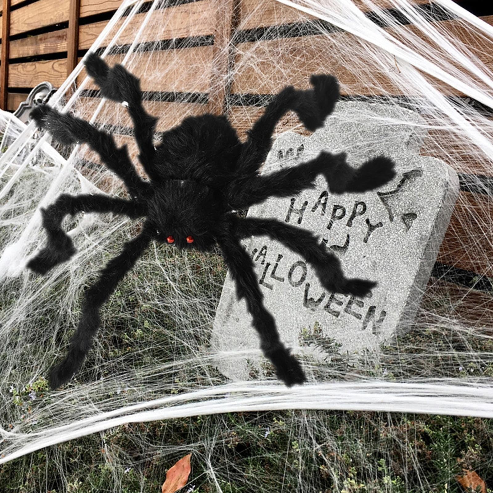 2 Arañas De Halloween Realistas De Plástico Negro | Tamaño 9,6 X 1,8 X 8,6 Cm | Material PP Resistente | Perfectas Para Decoración, Bromas Y Fiestas De Terror