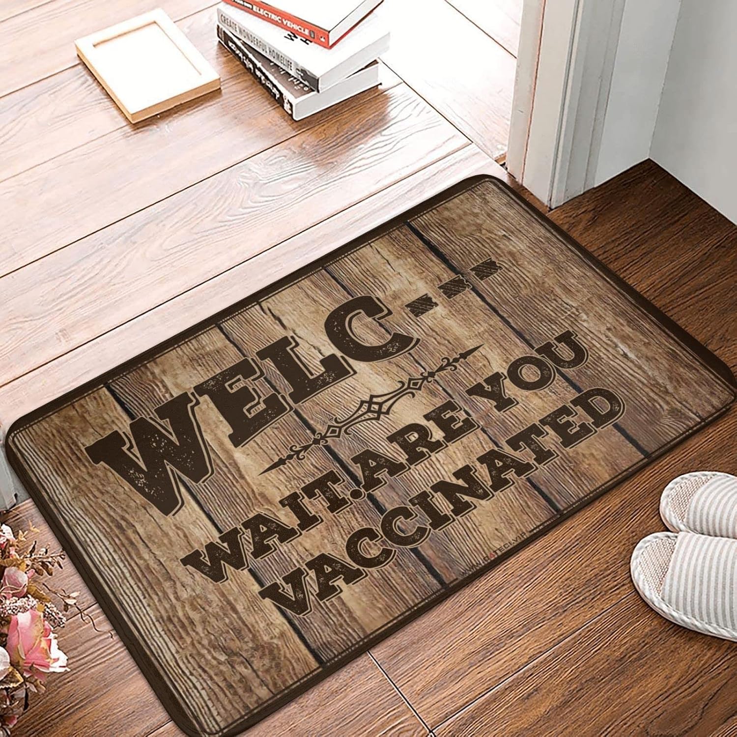 Welcome Mat for Front Door Outside Welc Wait are You Vaccinated Rug Funny Entry Doormat Door Mat Indoor Entrance