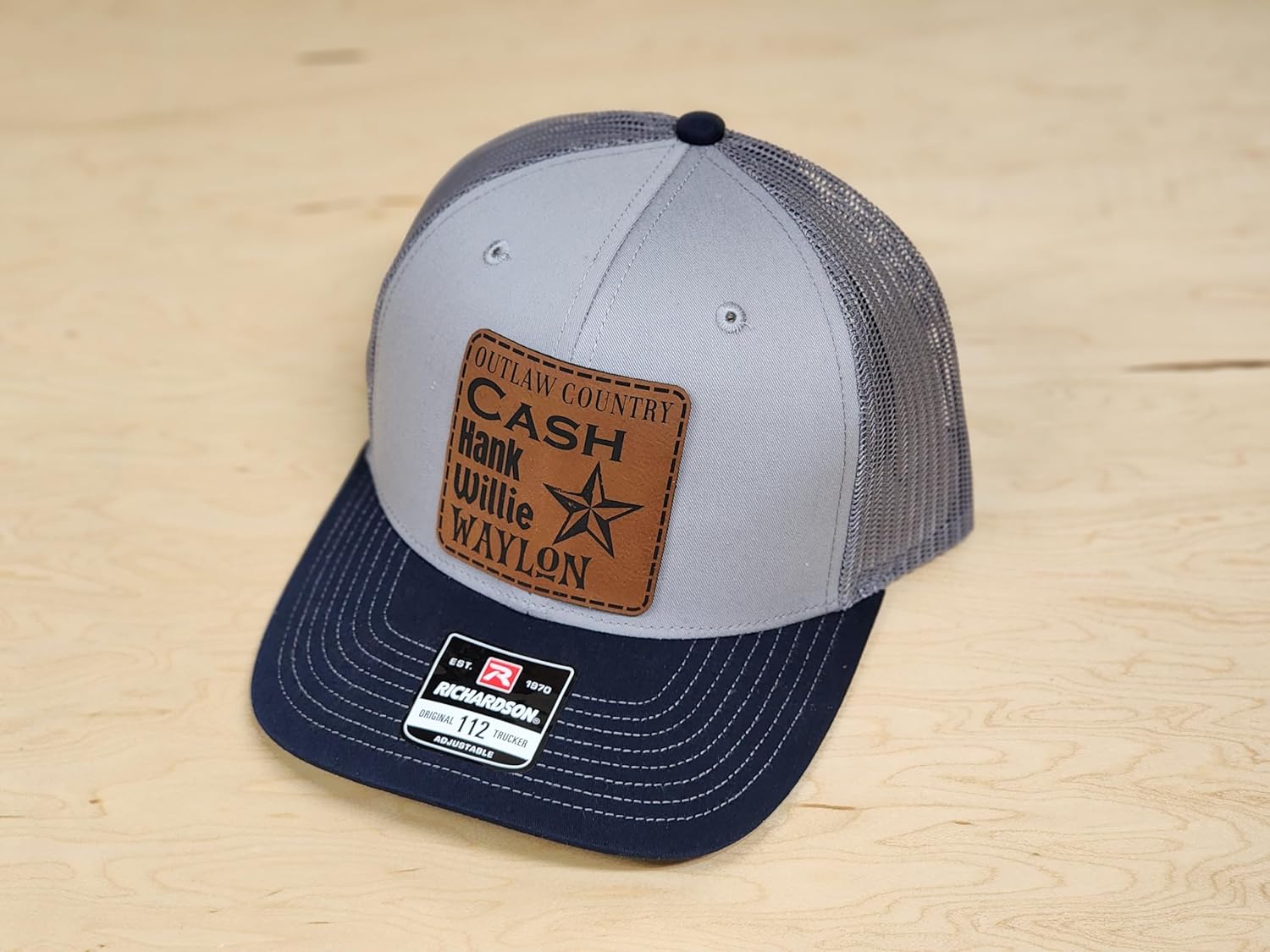 Outlaw Country Trucker Hat, Richardson 112 Cap, Mesh Back Snap Closure, Music Festival Gift