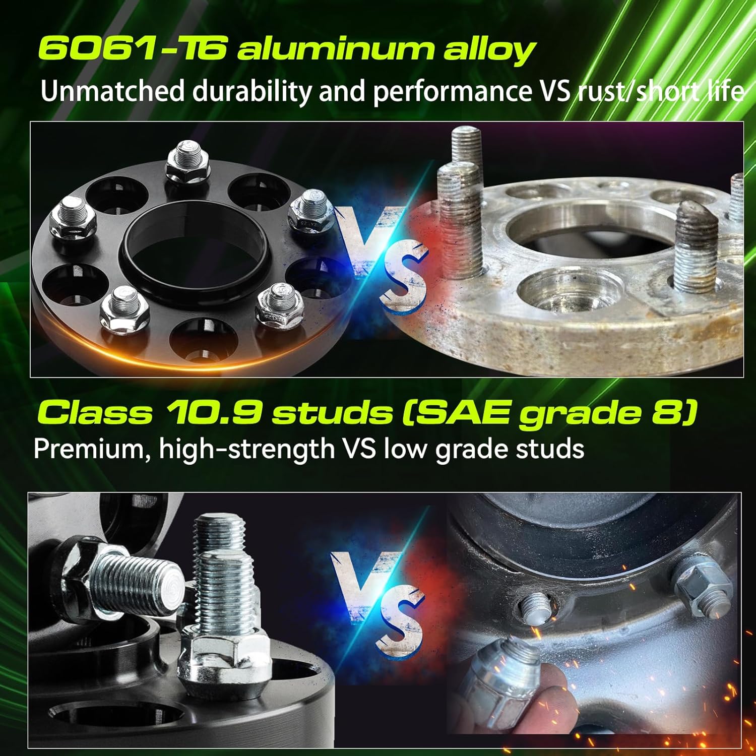 20mm Hubcentric Black Wheel Spacers 5x115 Compatible For Dodge Charger 2006-2022, Challenger 2008-2022, Magnum 2005-2008, Compatible For Chrysler 300c 2005-2022 (2pcs 71.6mm M14x1.5) Spacer - Image 4