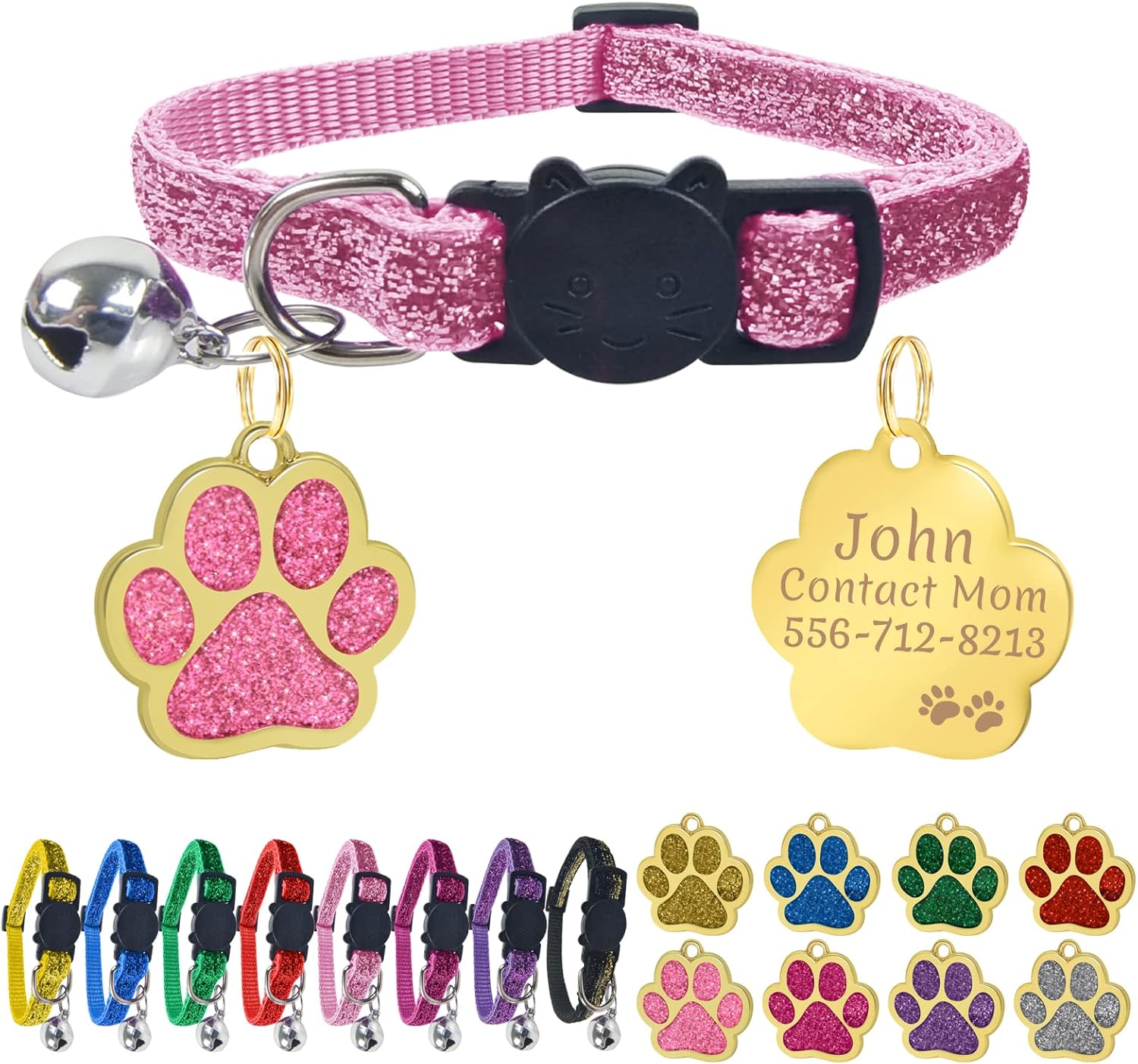 Collare Per Gatti Personalizzato Con Nome A - Foto 3