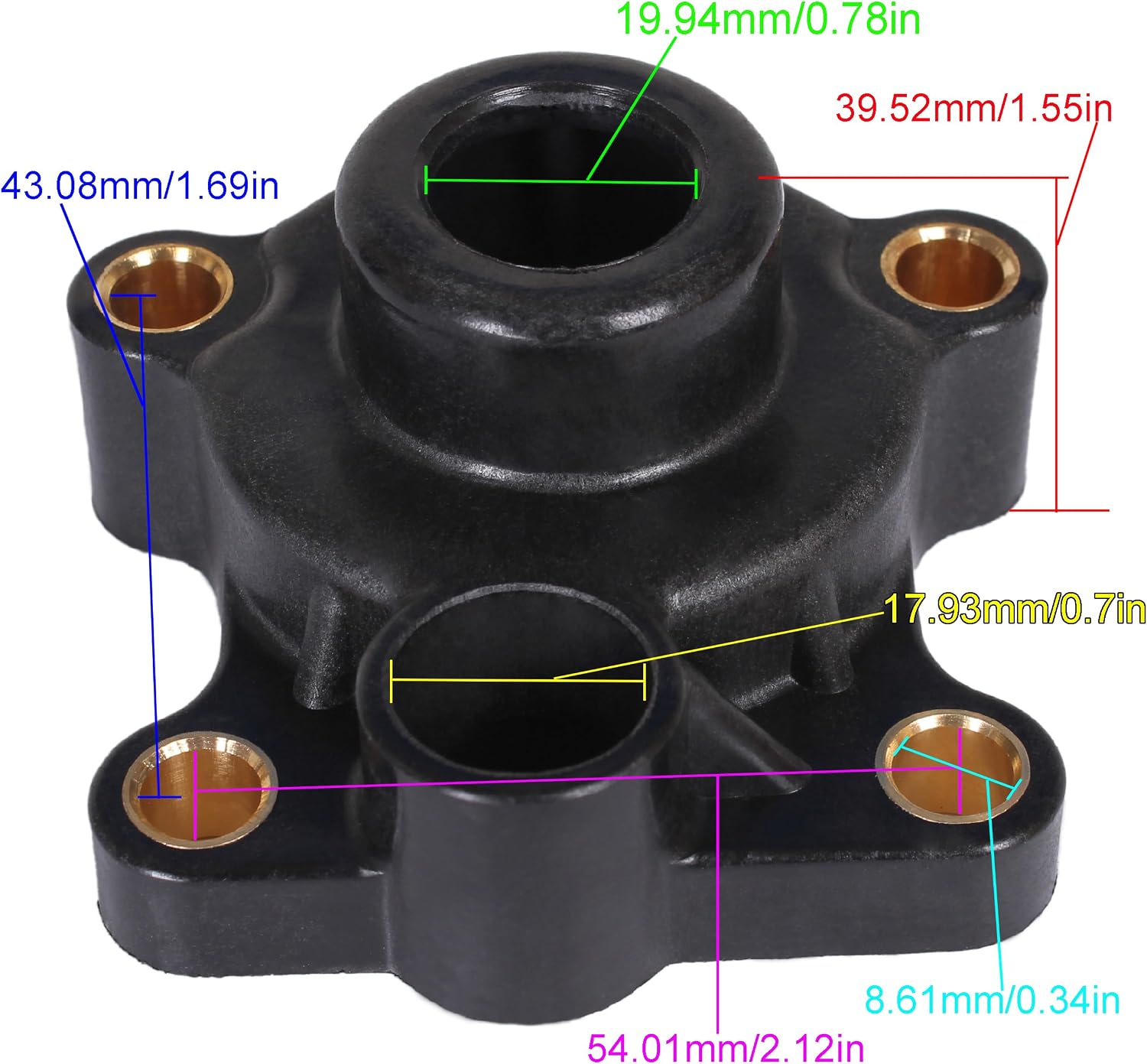 SouthMarine Outboard Engine 663-44311-02 Water Pump Housing for Yamaha 40HP 48HP 50HP 55HP Boat Motor E48 C55