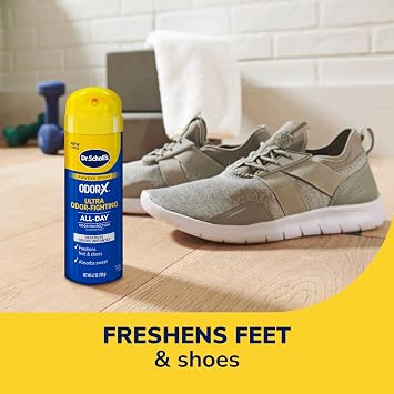 Dr. Scholls Odor-X ODOR-FIGHTING Spray-Powder // All-Day Odor Protection and Sweat Absorption - Packaging May Vary