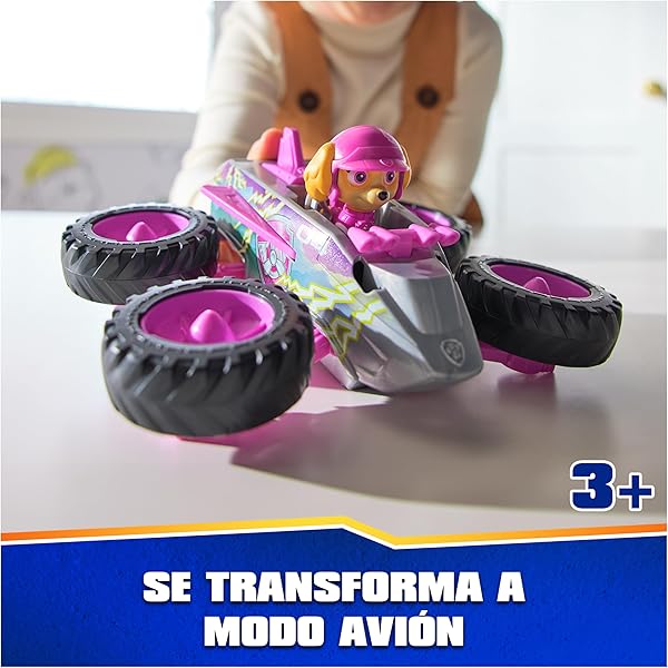 Paw Patrol Patrulla Canina - Pack Figura Skye Rescue Wheels y Vehículo Transformable Jet - Patrulla Canina Juguetes - Juguetes Niños 3 años + - Regalo Niño 3 años - 3