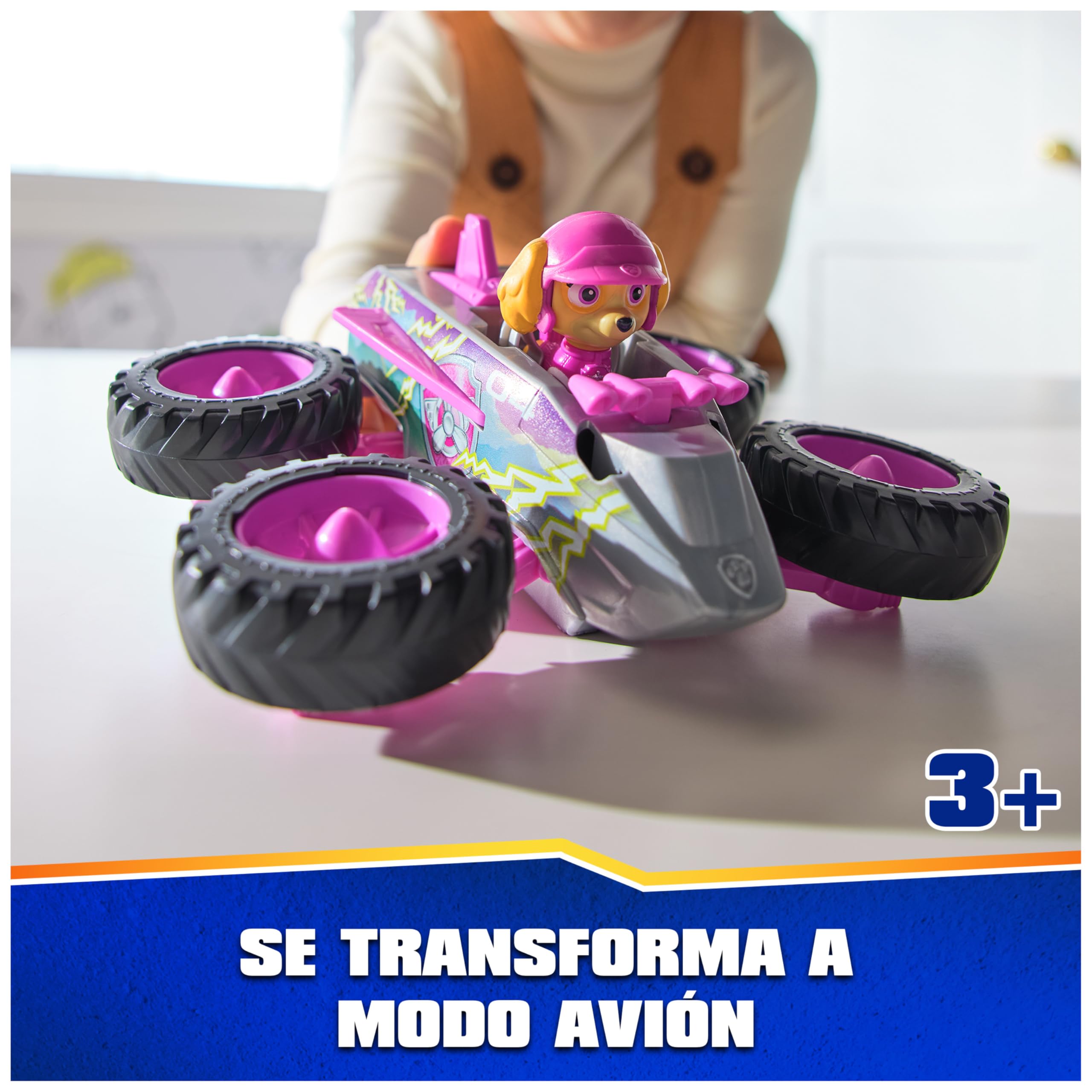 Paw Patrol Patrulla Canina - Pack Figura Skye Rescue Wheels y Vehículo Transformable Jet - Patrulla Canina Juguetes - Juguetes Niños 3 años + - Regalo Niño 3 años — view 3