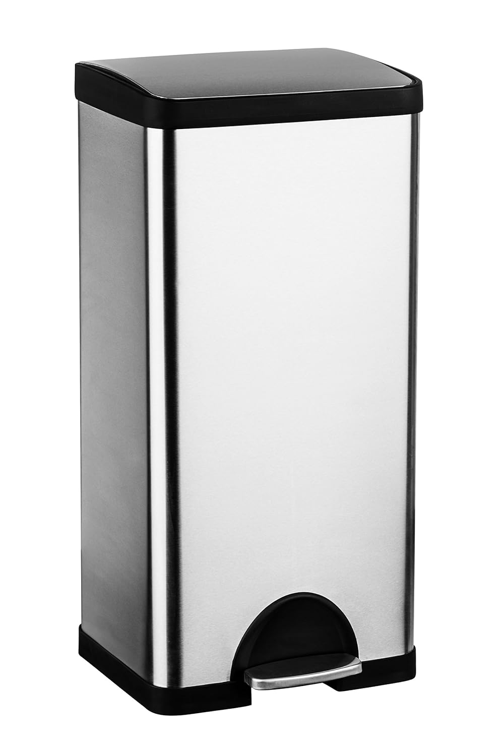 Premier Housewares 30 Litre Pedal Bin, Brushed Stainless Steel Rubbish