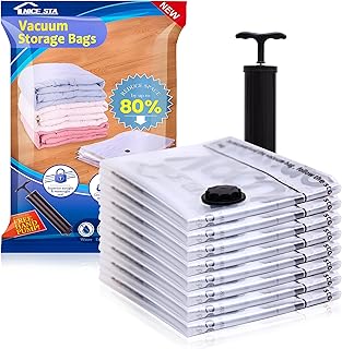 8 Jumbo Clothing Storage Bags Vacuum (40"x30") Space Sealer Bags Saver for Comforters Clothes Blankets Travel & Home 80% M...