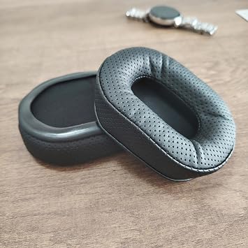 通気性のあるイヤーパッドクッション交換用 Mpow H7 Bluetoothヘッドフォンイヤーパッド対応 パンチングプロテインレザーとメモリーフォーム付き