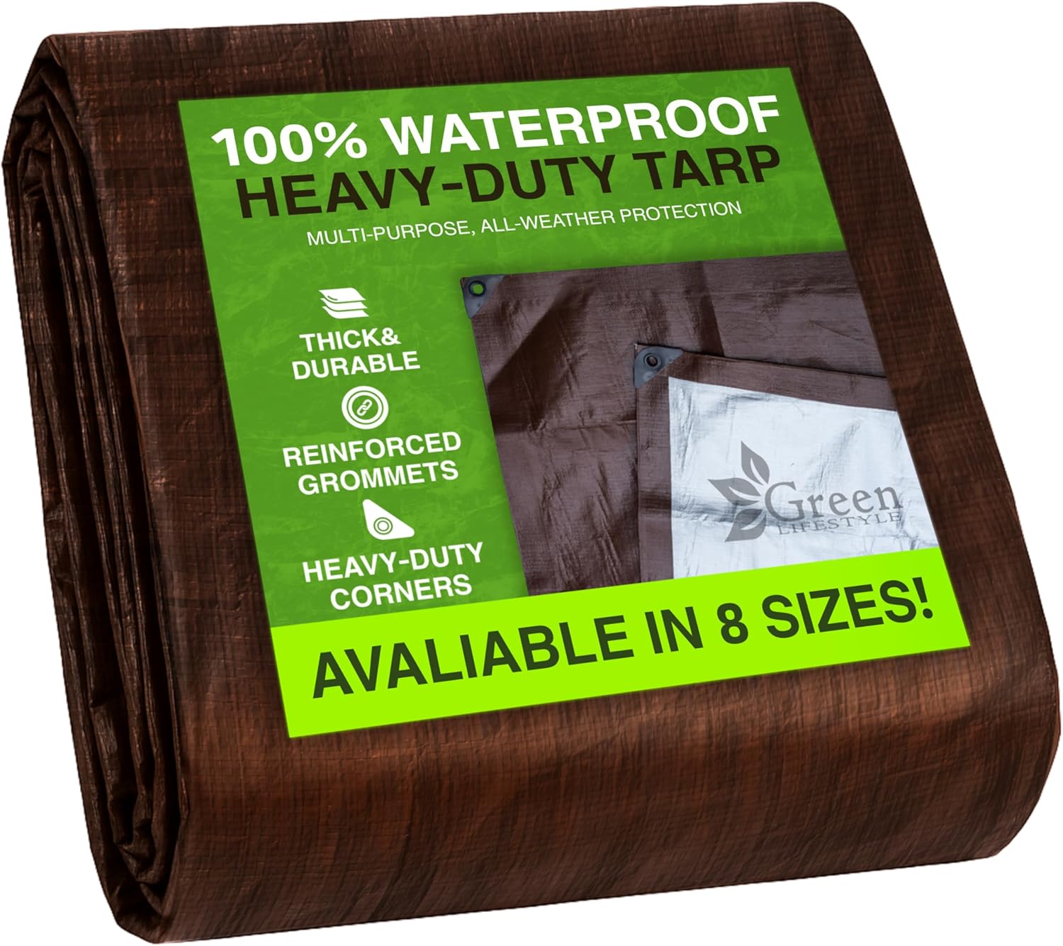 Durable Waterproof Tarp – Covers Tents, Cars & Equipment (12×16) Durable Waterproof Tarp – Covers Tents, Cars & Equipment (12×16)