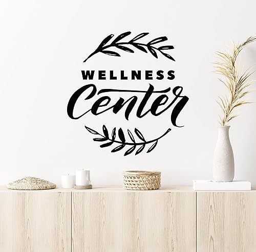 Vinilo Centro de Bienestar Belleza Salud Spa Masaje Relax Pegatinas Mural (ig6337) Negro