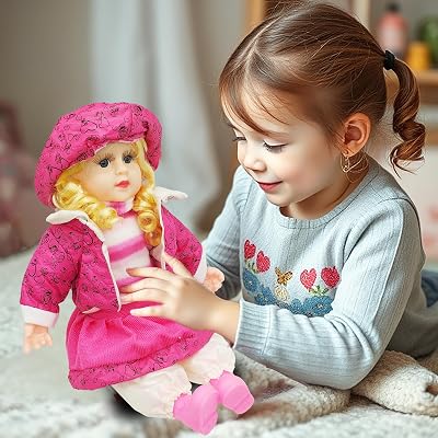 VGRASSP Singing Songs and Poem Baby Girl Doll - Big Size Original - Plush Soft Clothing - 40 cm (Colour and Dress as per