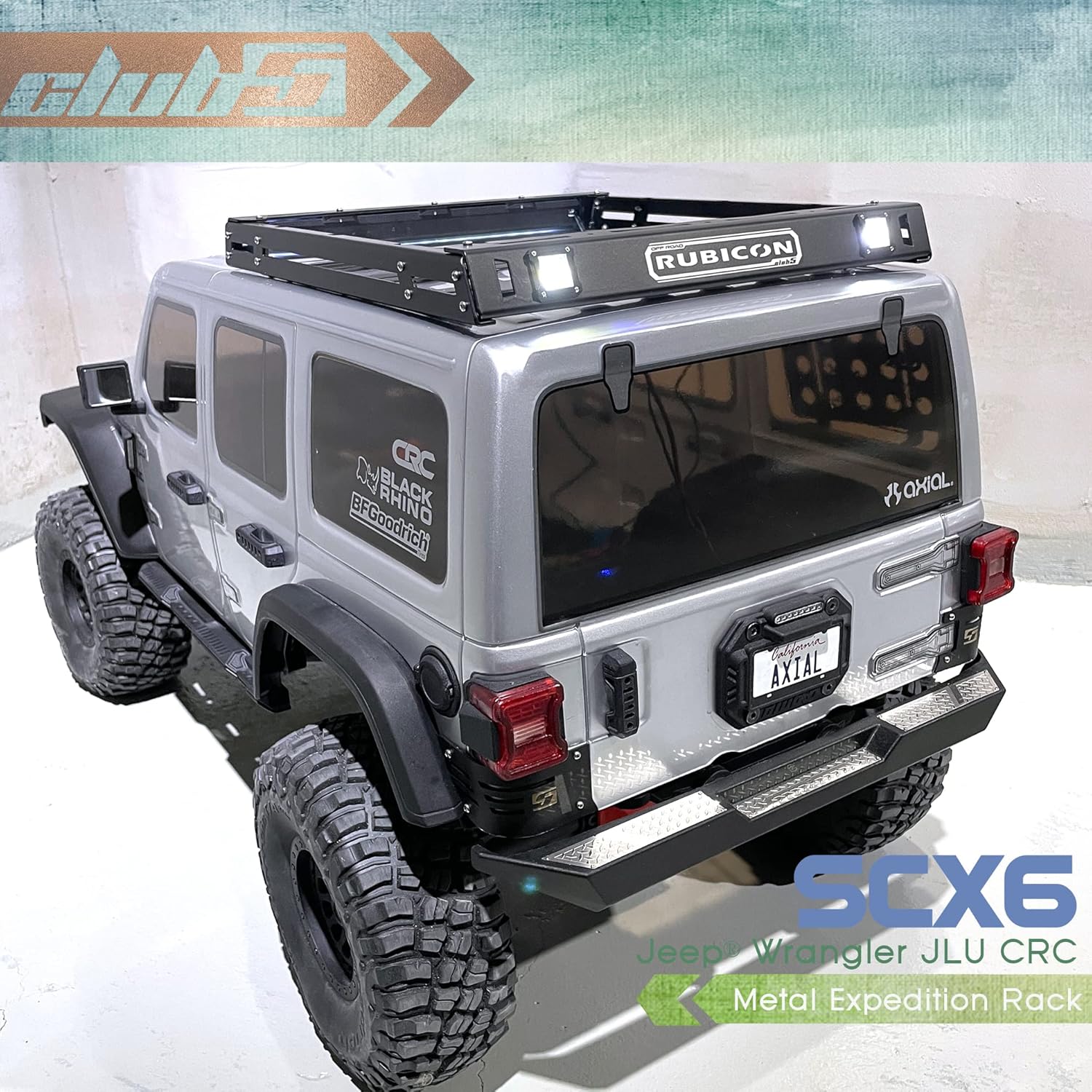 Club 5 Racing Metal Expedition Roof Rack for Axial SCX6 Jeep Wrangler