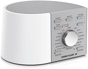 Adaptive Sound Technologies Sound+Sleep SE Special Edition High Fidelity Sleep Sound Machine with Real Non-Looping Nature Sounds, Fan Sounds, White, Pink &amp; Brown Noise, &amp; Adaptive Sound Technology